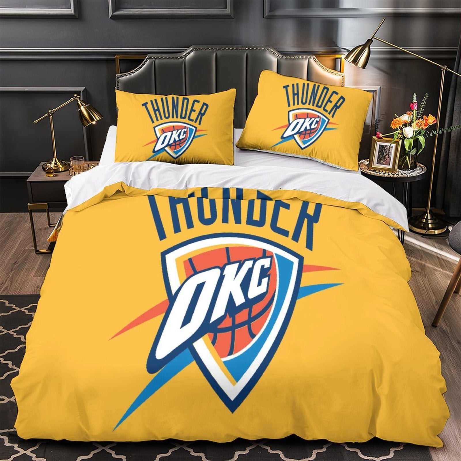 Juego de ropa de cama Oklahoma City Thunder, funda de edredón sin relleno