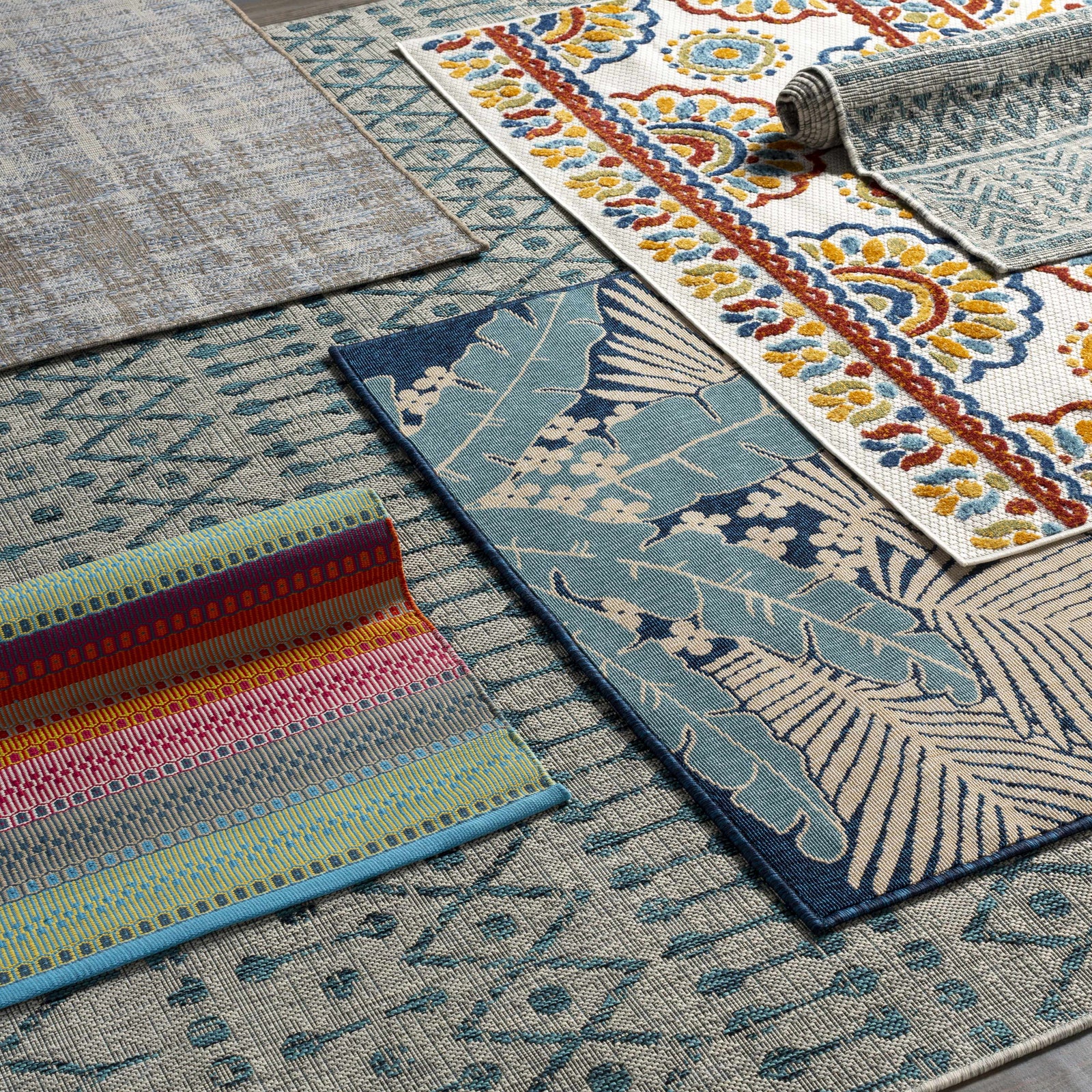 Alfombra de alto rendimiento con diseño integral Novato Aqua