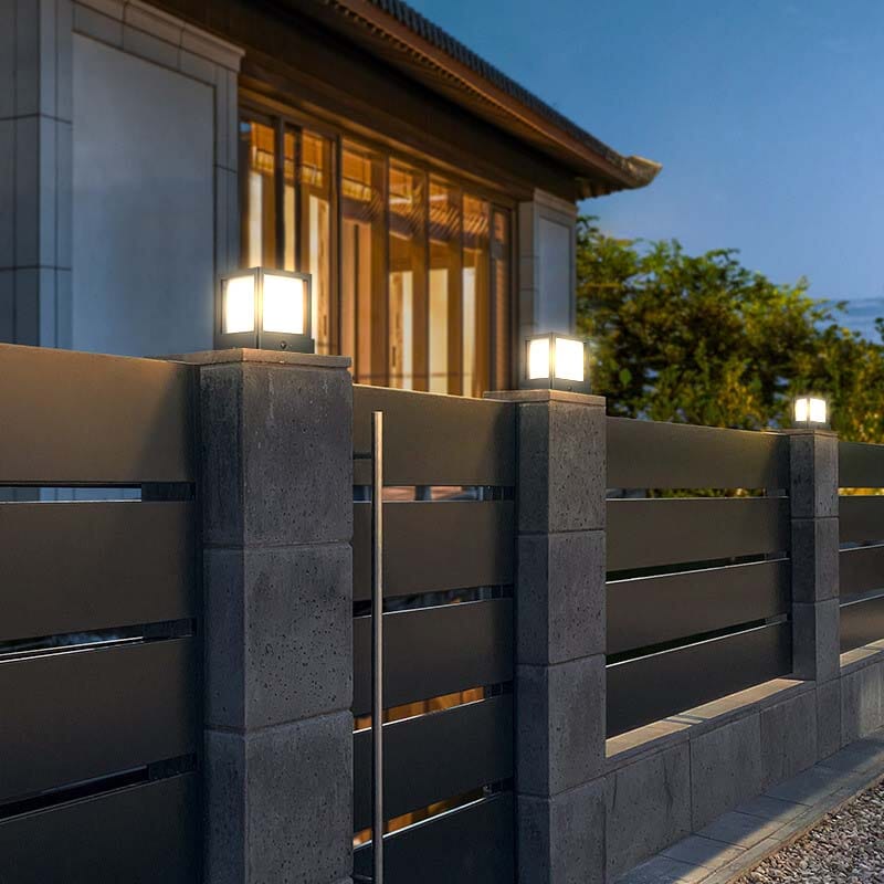 Cube-1000 - Lámpara solar para exteriores, paisajística y de poste | Del anochecer al amanecer 