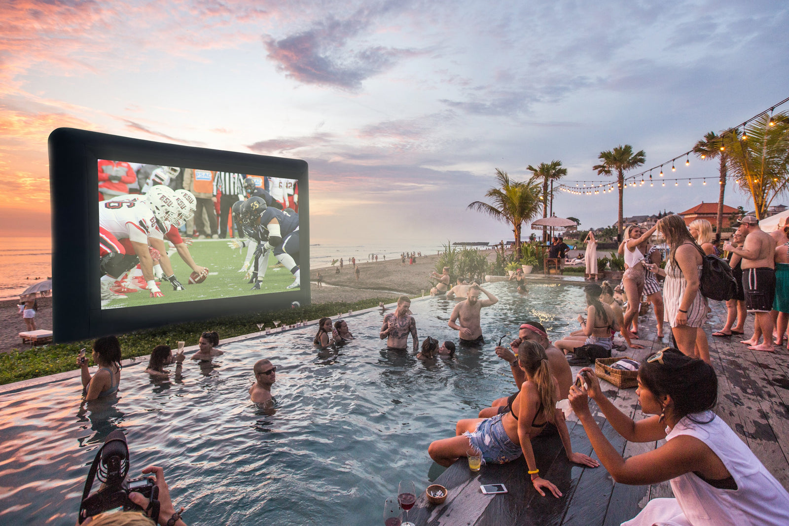 Sistema de cine para exteriores en casa Elite Outdoor Movies de 13'