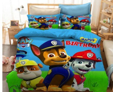 Juego de cama con funda de edredón y relleno de la temporada 1 de la Patrulla Canina