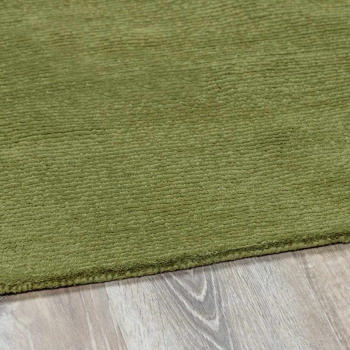 Brockton Solid Wool Sage Green Area Rug