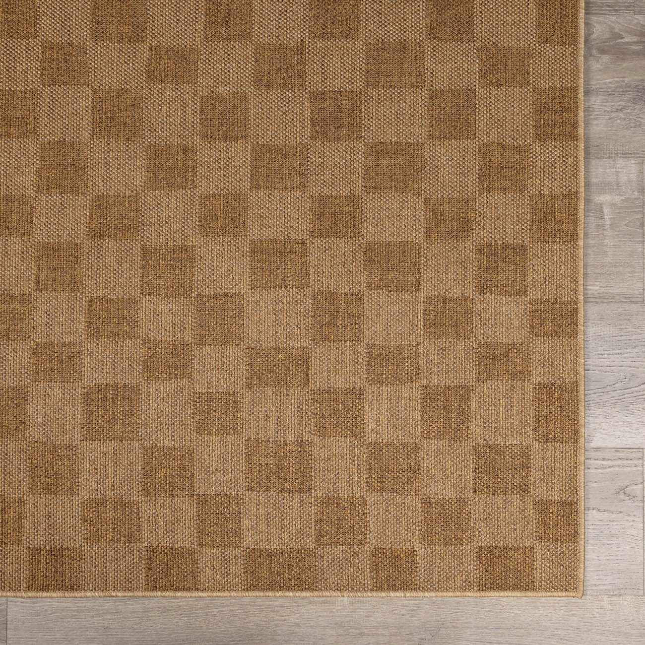 Alfombra marrón a cuadros Kuval