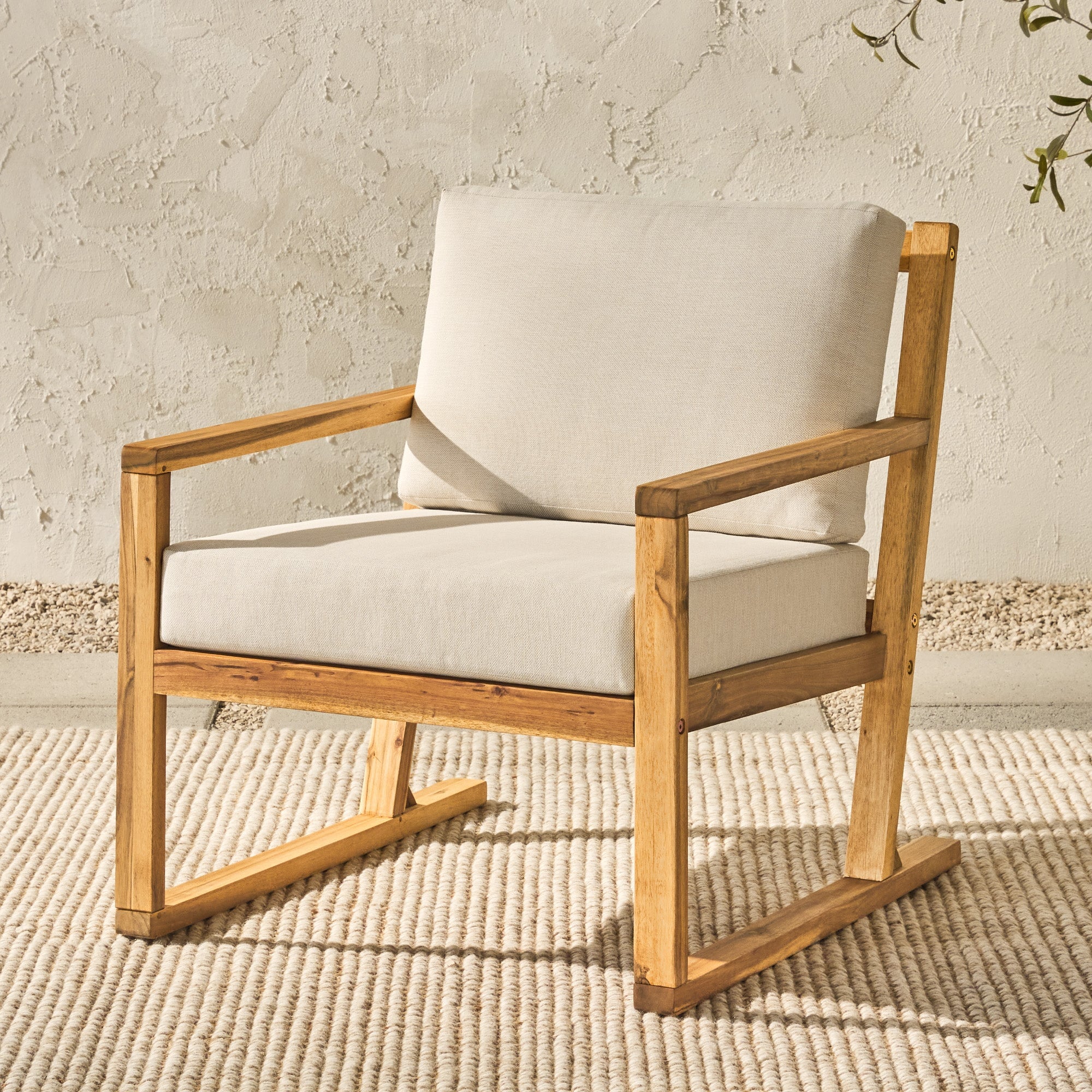 Sillón moderno de madera maciza para exterior Prenton