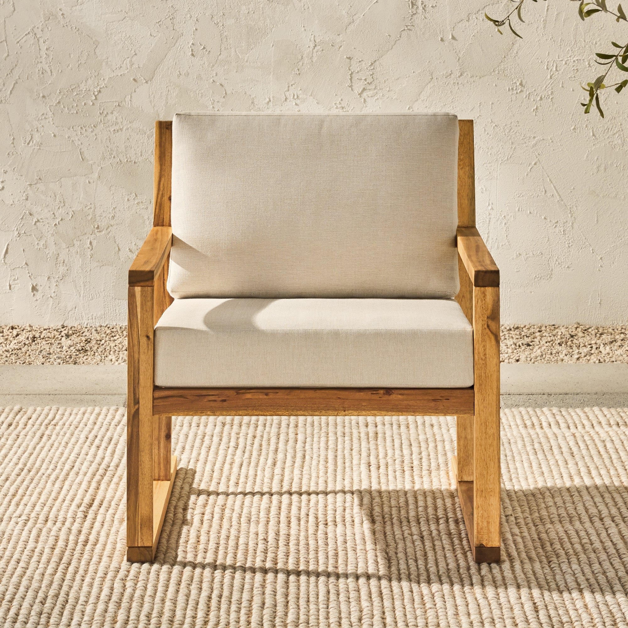 Sillón moderno de madera maciza para exterior Prenton