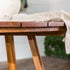 Mesa de comedor redonda para patio con tablero de listones moderno Prenton