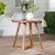 Mesa de comedor redonda para patio con tablero de listones moderno Prenton