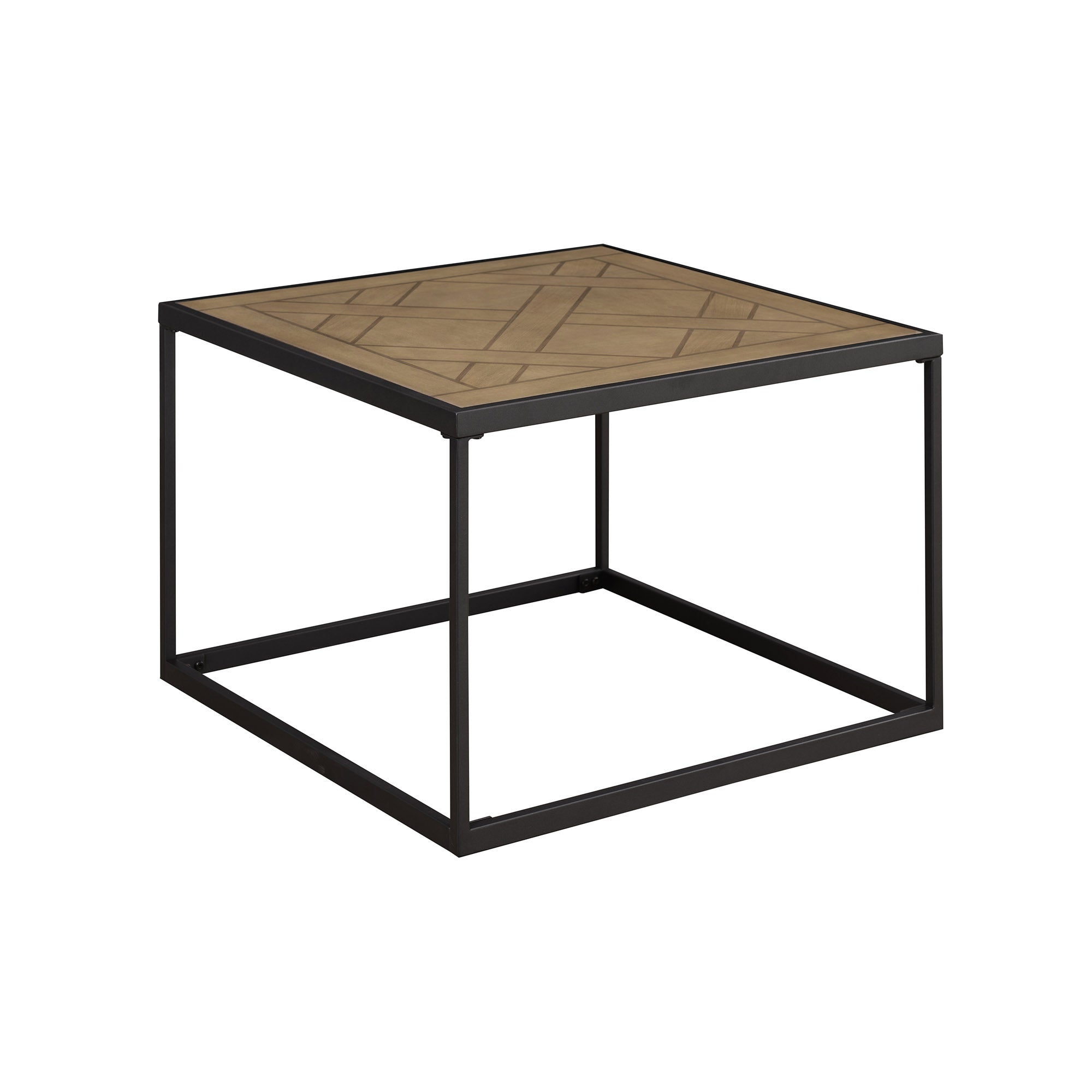 Mesa de centro cuadrada de 25" de parquet