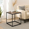 Mesa auxiliar cuadrada de parquet de 20"