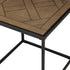 Mesa auxiliar cuadrada de parquet de 20"