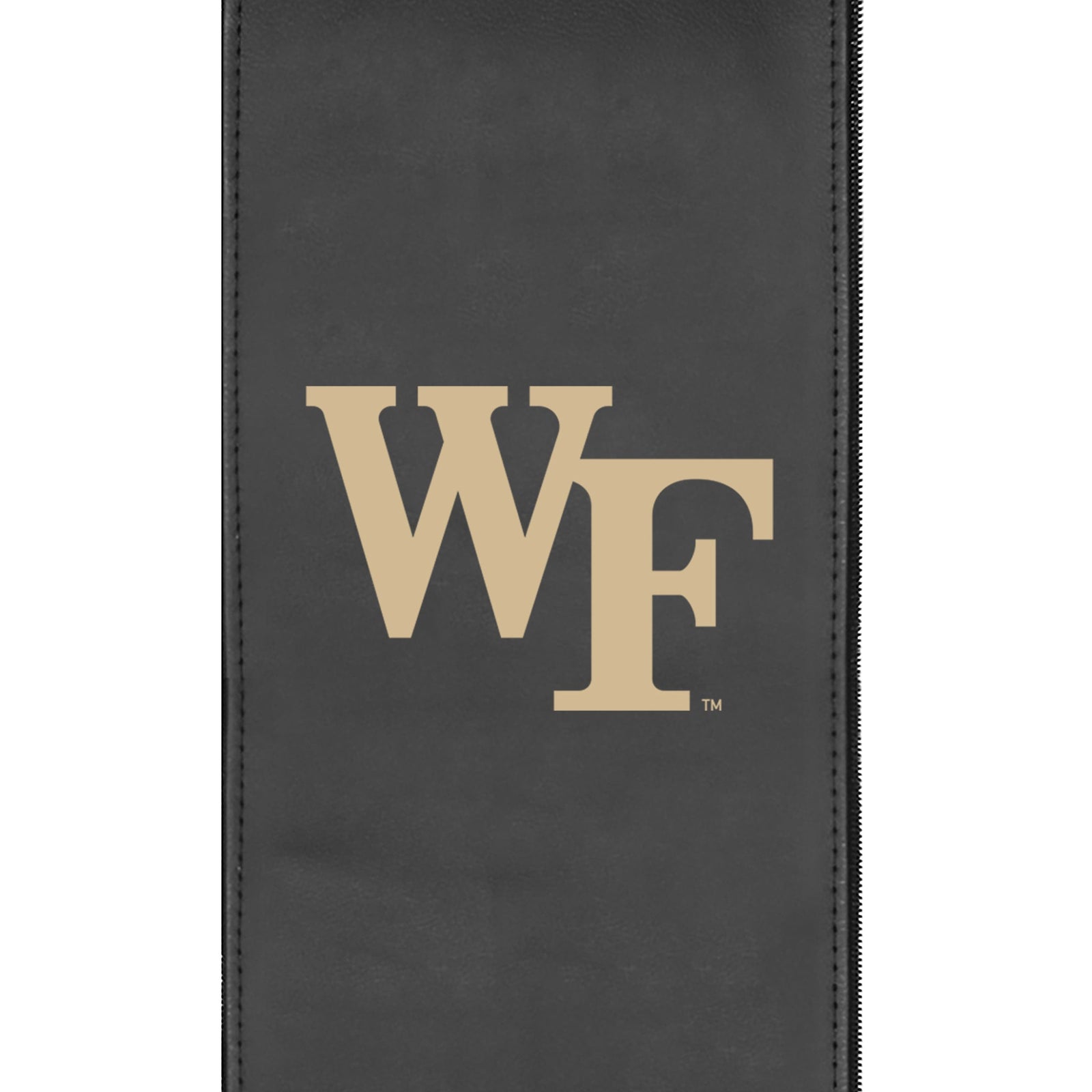 Sofá plateado con el logotipo de Wake Forest