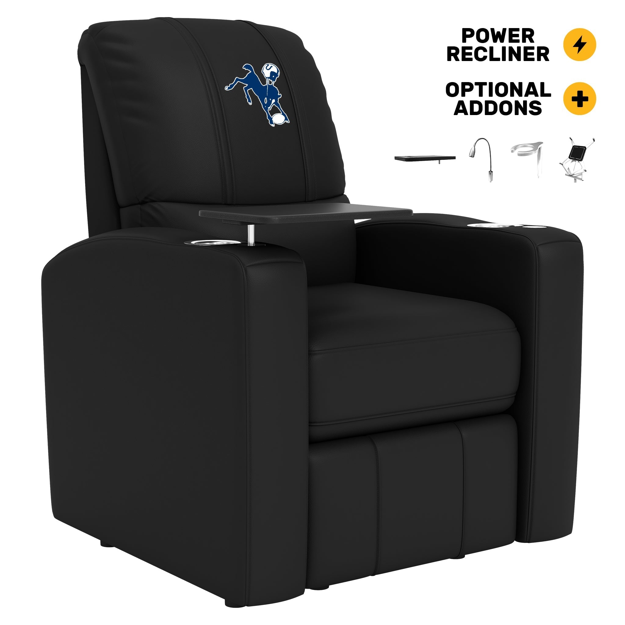 Sillón reclinable Stealth Power Plus con el logotipo clásico de los Indianapolis Colts