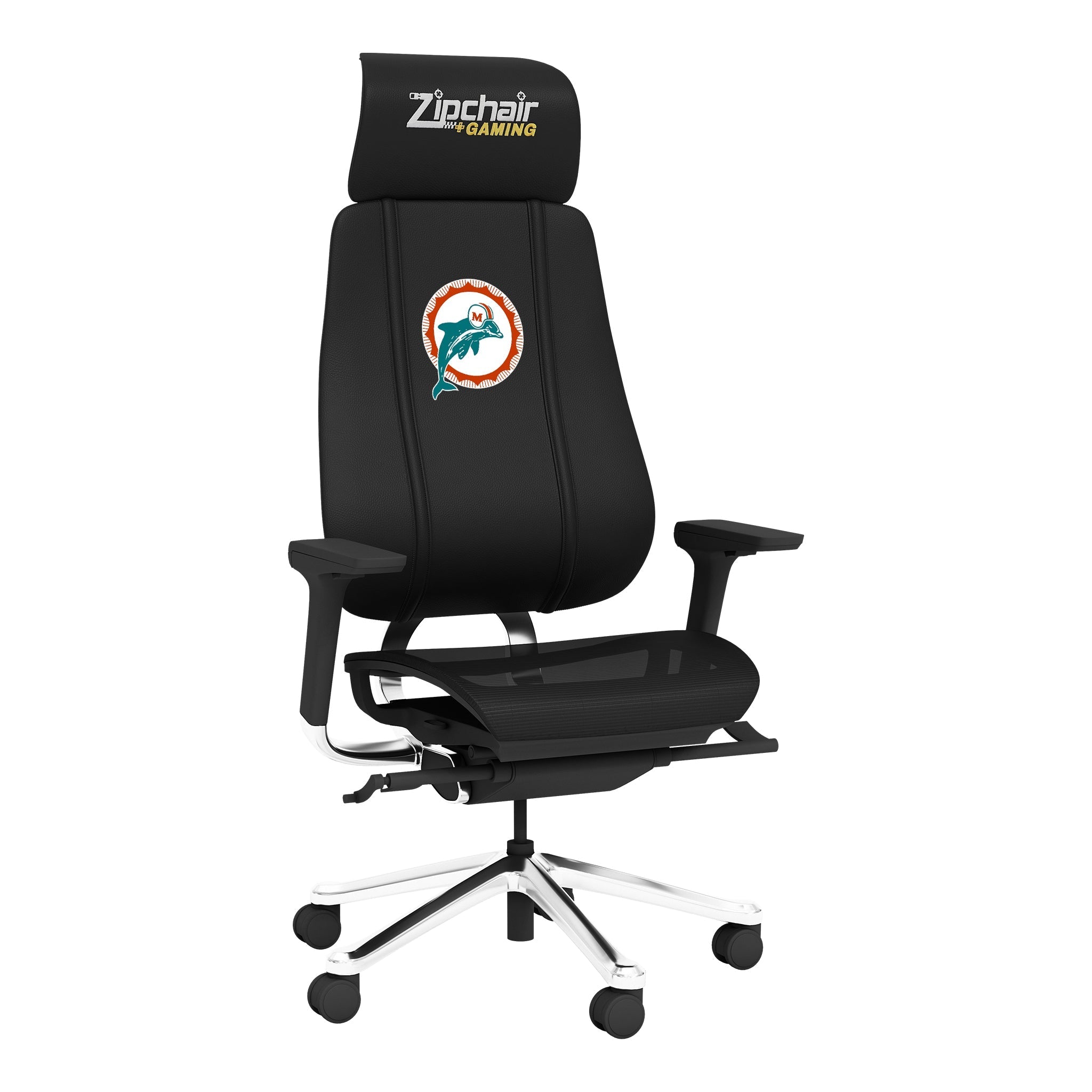 Silla gaming PhantomX de malla con logotipo alternativo de los Miami Dolphins