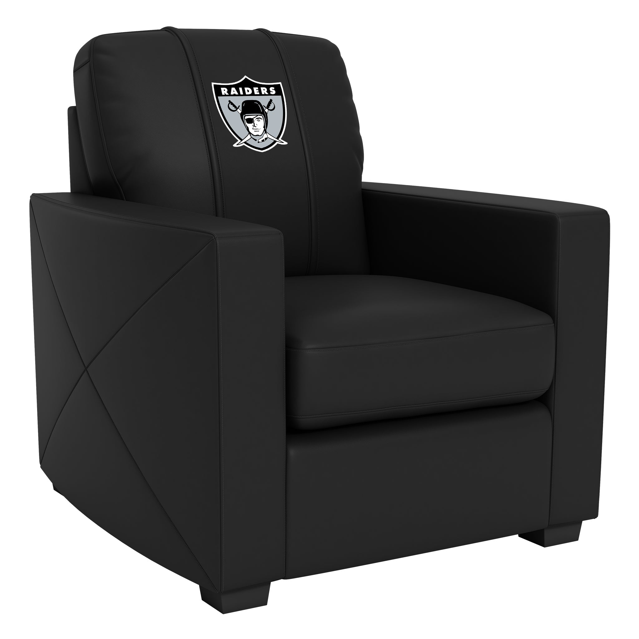 Sillón Club Plateado con el Logotipo Clásico de Los Vegas Raiders