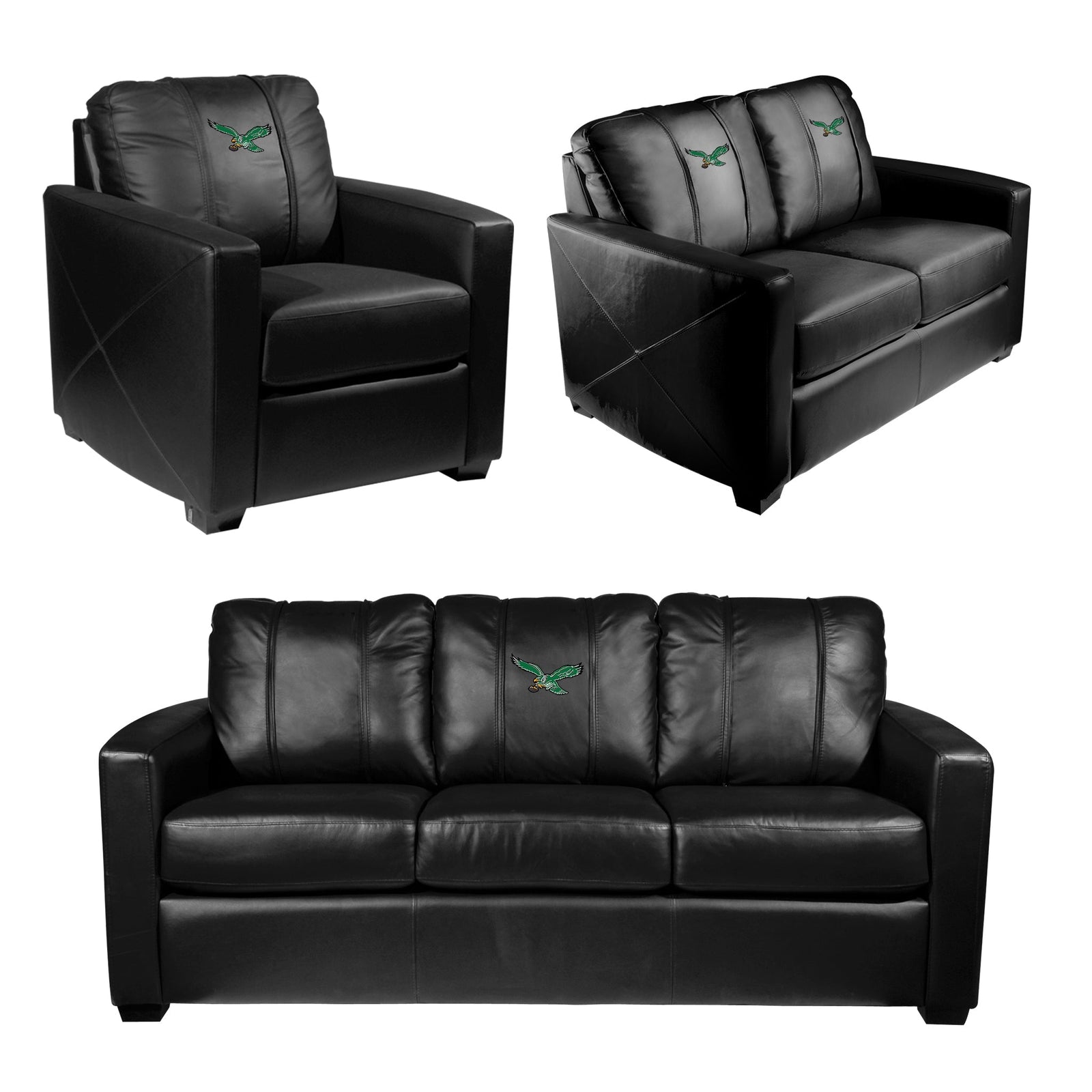 Sillón Club Plateado con el Logotipo Clásico de los Philadelphia Eagles