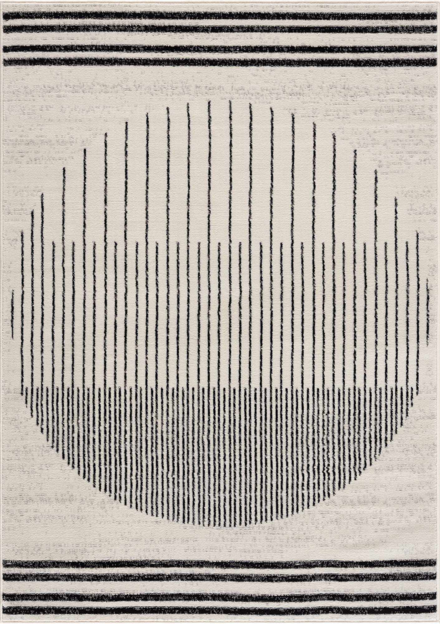 Alfombra con diseño geométrico en blanco y negro Angus