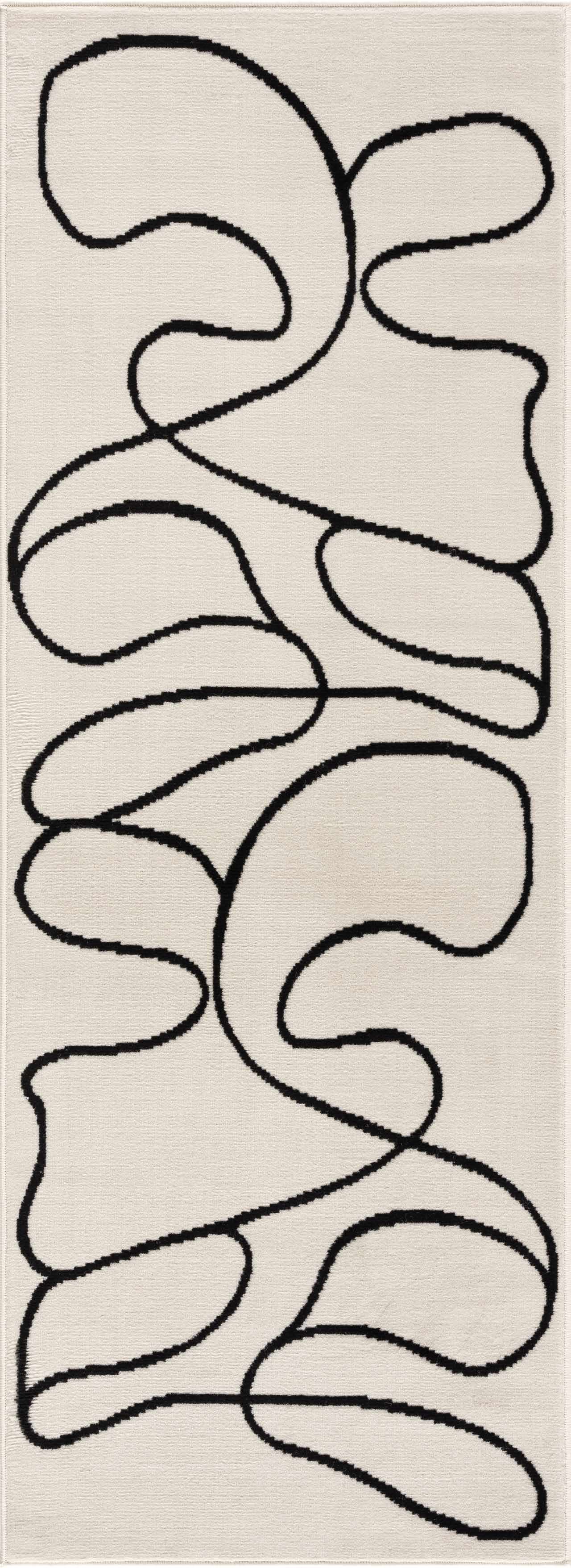 Alfombra bohemia moderna de perfil bajo Eilir