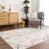 Alfombra Azzan color crema y carbón - Liquidación
