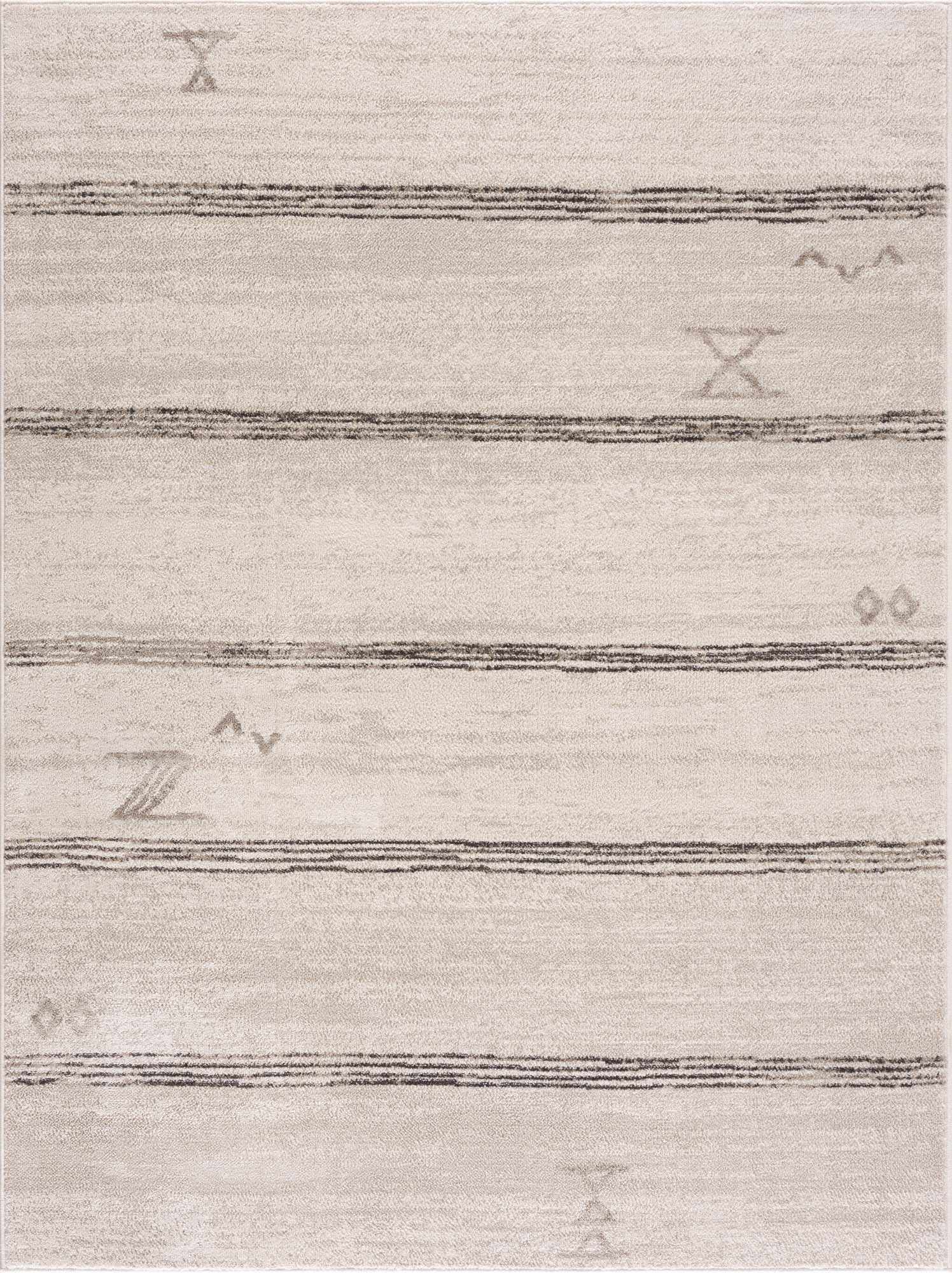 Alfombra Deja color crema y carbón - Liquidación