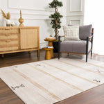 Alfombra Deja color crema y dorado - Liquidación