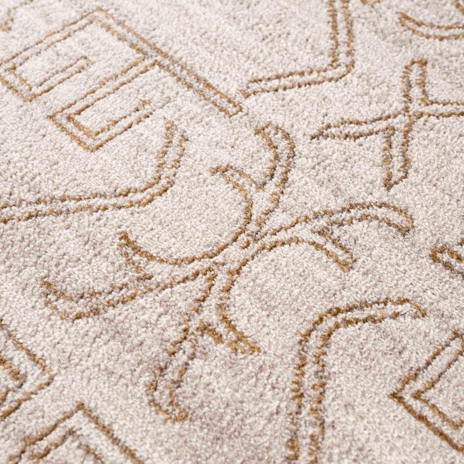 Alfombra Divya color crema y dorado - Liquidación