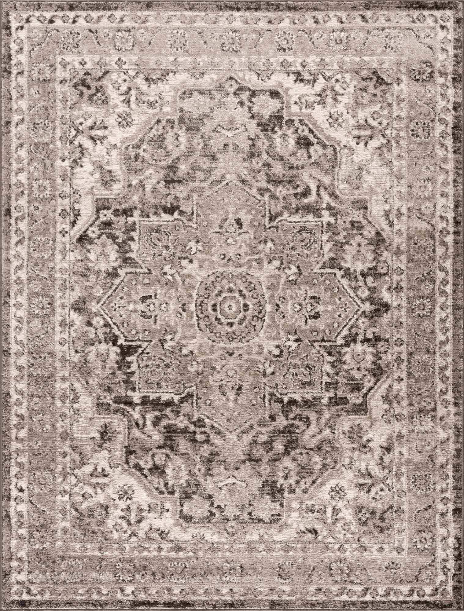 Alfombra Albie en color carbón y beige - Ofertas especiales