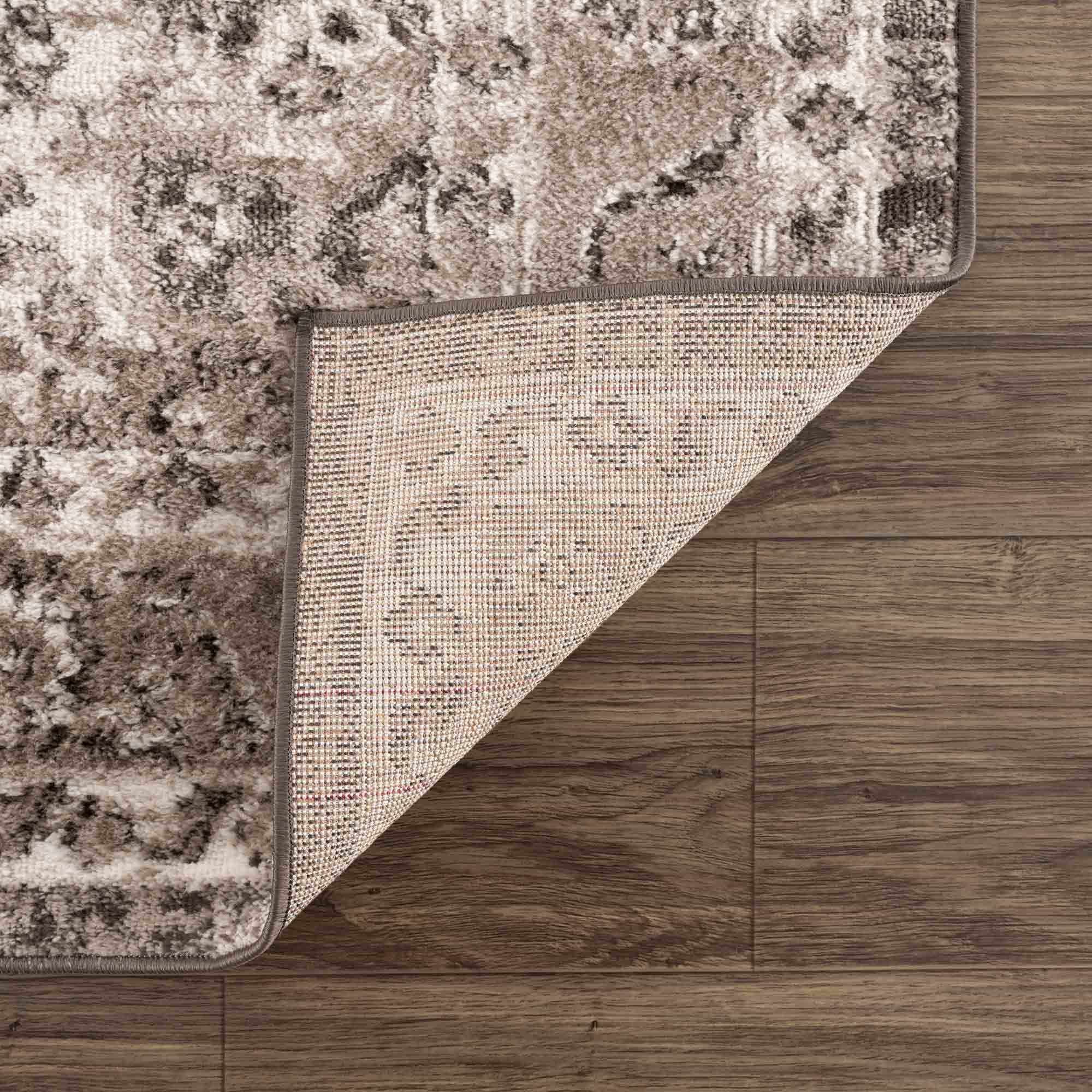 Alfombra Albie en color carbón y beige - Ofertas especiales