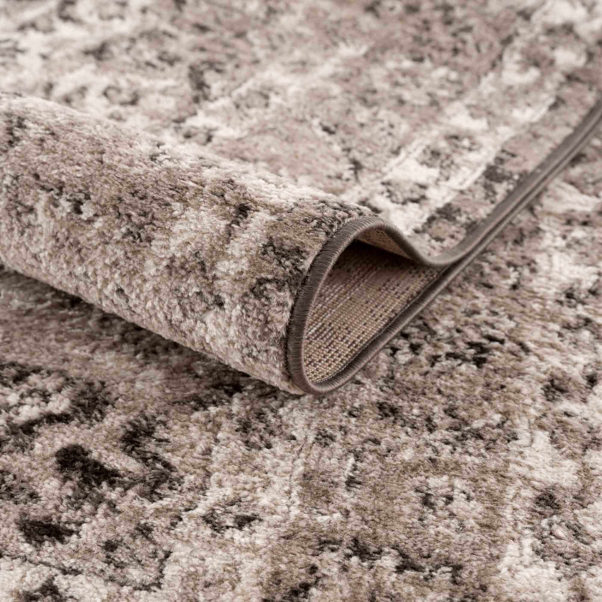 Alfombra Albie en color carbón y beige - Ofertas especiales