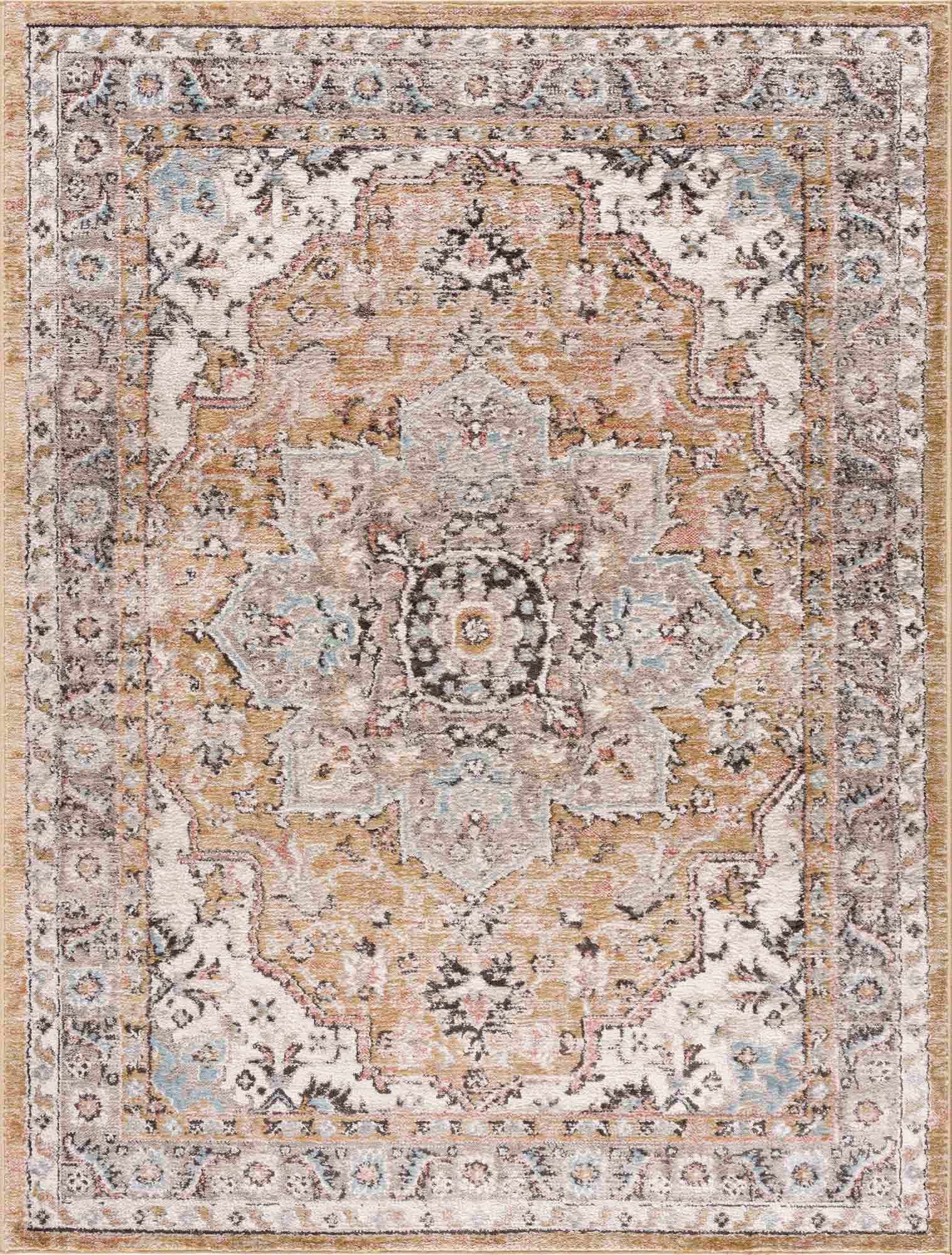 Alfombra dorada y beige Albie - Ofertas especiales