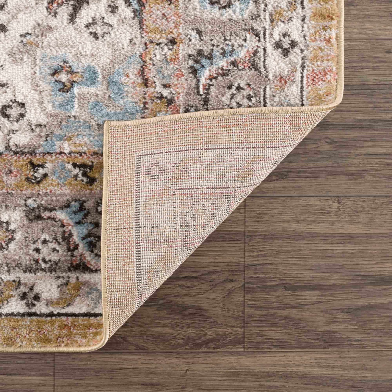 Alfombra dorada y beige Albie - Ofertas especiales