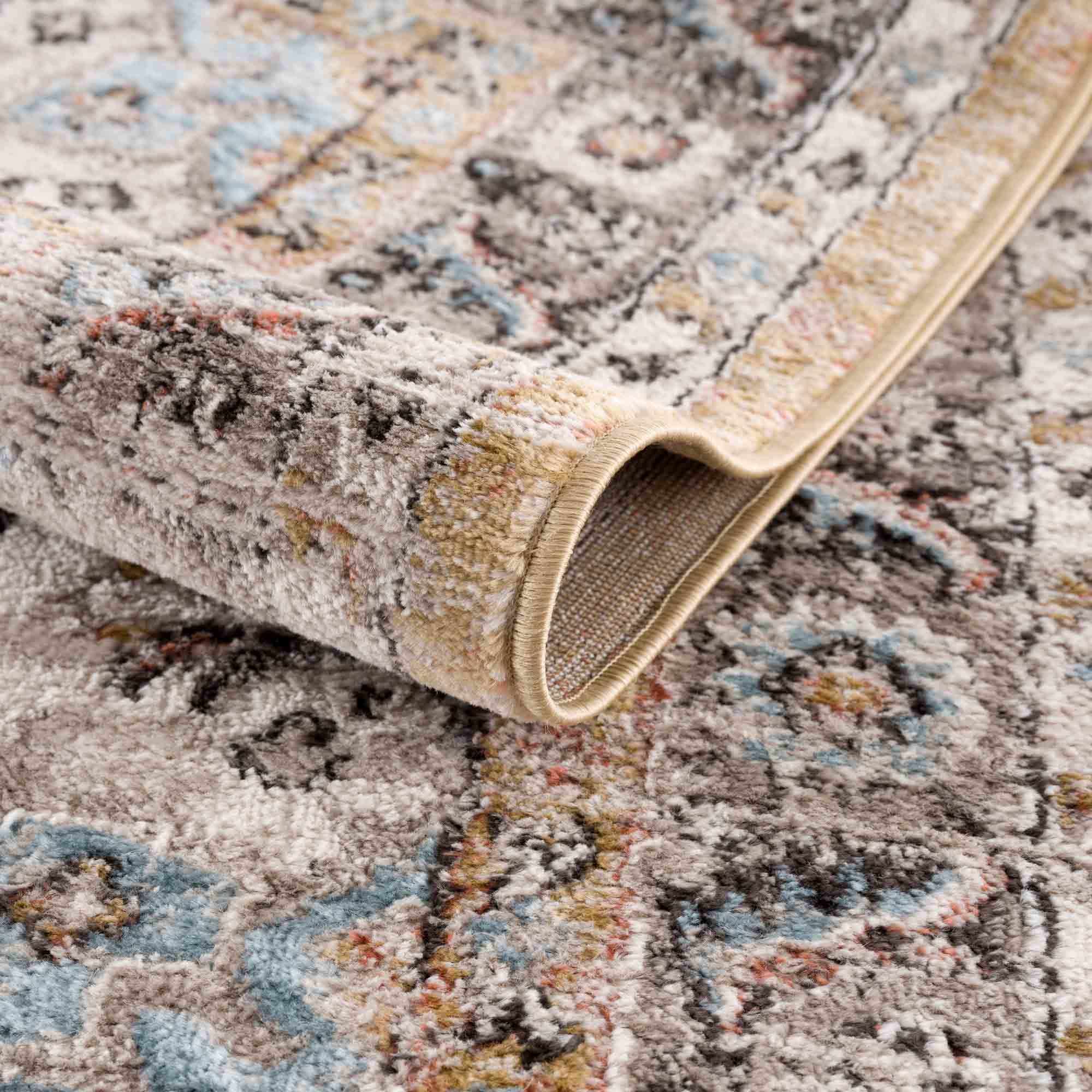 Alfombra dorada y beige Albie - Ofertas especiales