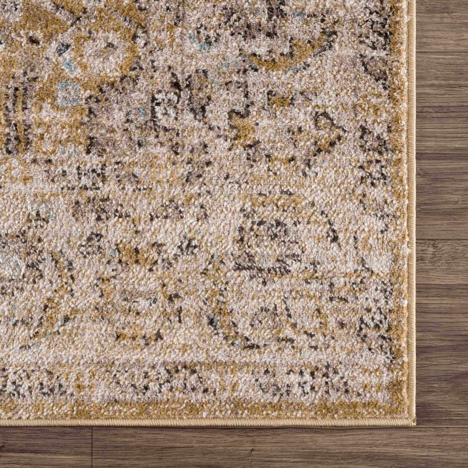 Alfombra Anana dorada y beige - Liquidación