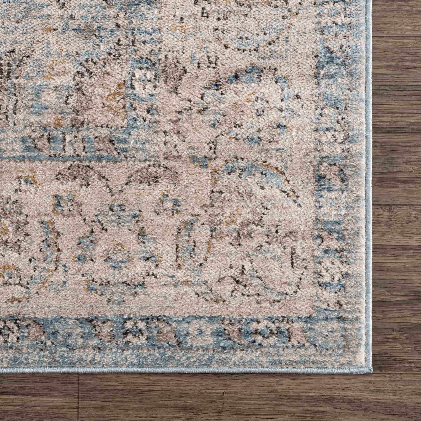 Alfombra Anana en tonos azul plateado y beige - Oferta