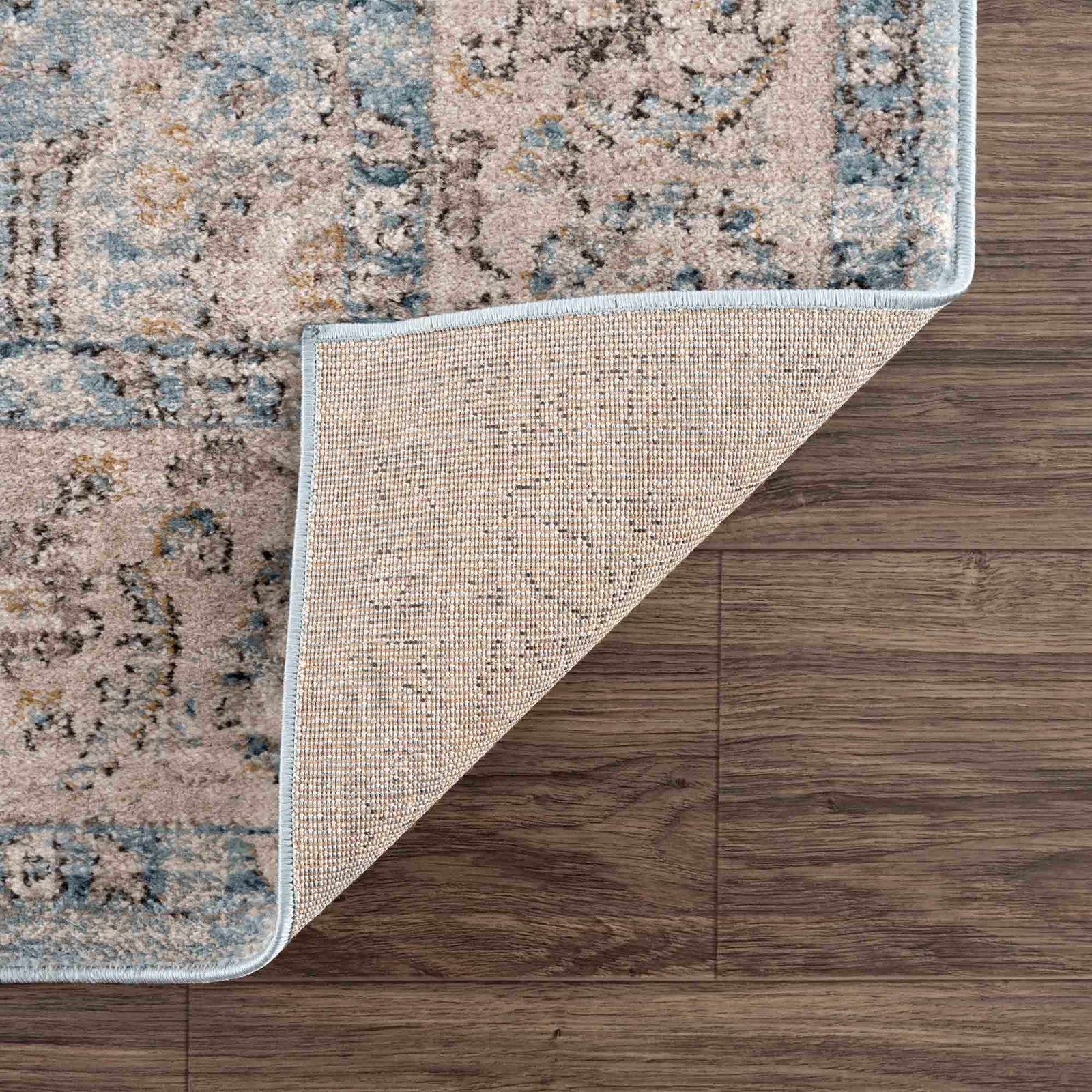 Alfombra Anana en tonos azul plateado y beige - Oferta