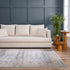 Alfombra Anana en tonos azul plateado y beige - Oferta