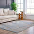 Alfombra Anana en tonos azul plateado y beige - Oferta