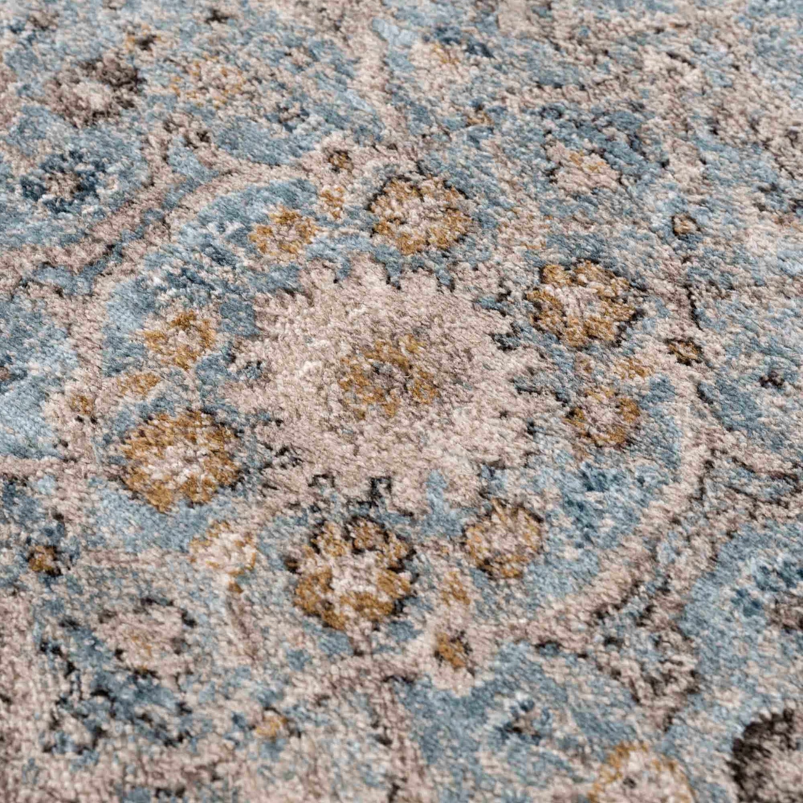 Alfombra Anana en tonos azul plateado y beige - Oferta
