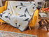 DaDa Bedding Yellow Fleur Botanical Sunshine Golden Floral Woven Tapestry Throw Blanket - 50” x 60” (18112)