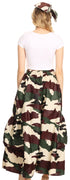 Pantalones culotte de pierna ancha con estampado africano Ankara para mujer de Sakkas Duru, cintura elástica