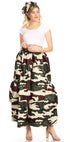 Pantalones culotte de pierna ancha con estampado africano Ankara para mujer de Sakkas Duru, cintura elástica
