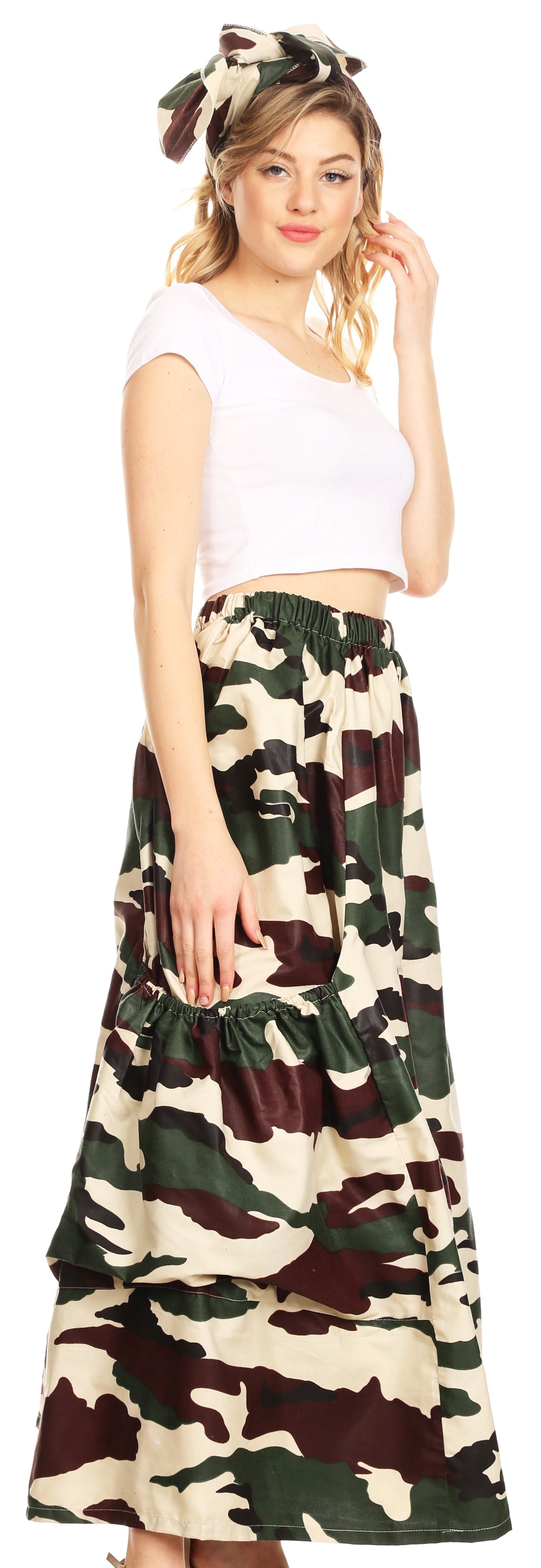 Pantalones culotte de pierna ancha con estampado africano Ankara para mujer de Sakkas Duru, cintura elástica