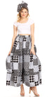 Pantalones culotte de pierna ancha con estampado africano Ankara para mujer de Sakkas Duru, cintura elástica