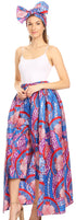 Sakkas Tasha Women's African Ankara Wax Capri Harem Pants w/Pockets & Overlay