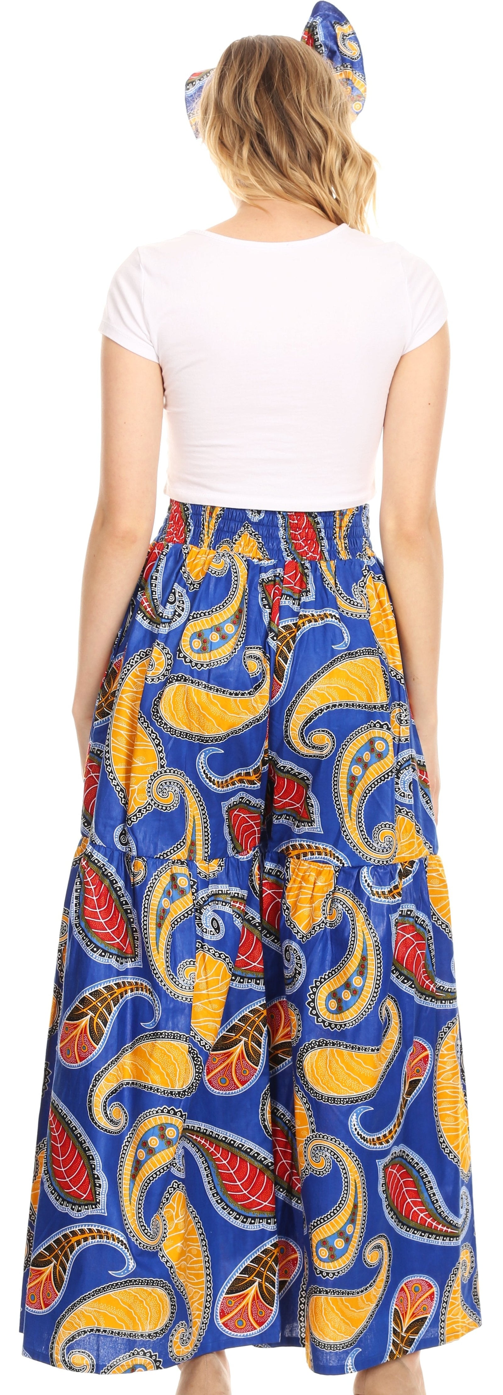 Pantalones palazzo de pierna ancha acampanados con bolsillos de estilo africano Ankara para mujer de Sakkas Esme
