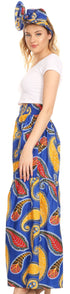 Pantalones palazzo de pierna ancha acampanados con bolsillos de estilo africano Ankara para mujer de Sakkas Esme