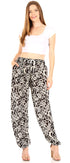 Pantalones de yoga Sakkas Akilla con estampado de elefante para mujer, cintura elástica y bolsillo