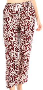 Pantalones de yoga Sakkas Akilla con estampado de elefante para mujer, cintura elástica y bolsillo