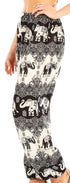 Pantalones de yoga Sakkas Akilla con estampado de elefante para mujer, cintura elástica y bolsillo