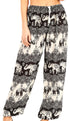 Pantalones de yoga Sakkas Akilla con estampado de elefante para mujer, cintura elástica y bolsillo
