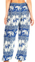 Pantalones de yoga Sakkas Akilla con estampado de elefante para mujer, cintura elástica y bolsillo